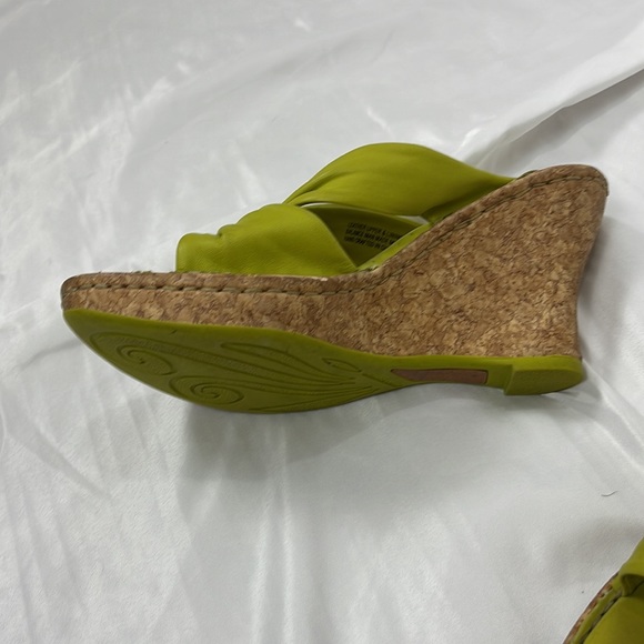Born lime green cork wedges - Picture 2 of 6